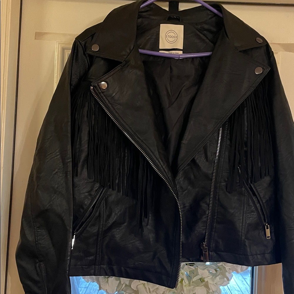 Stoosh Black Leather Jacket